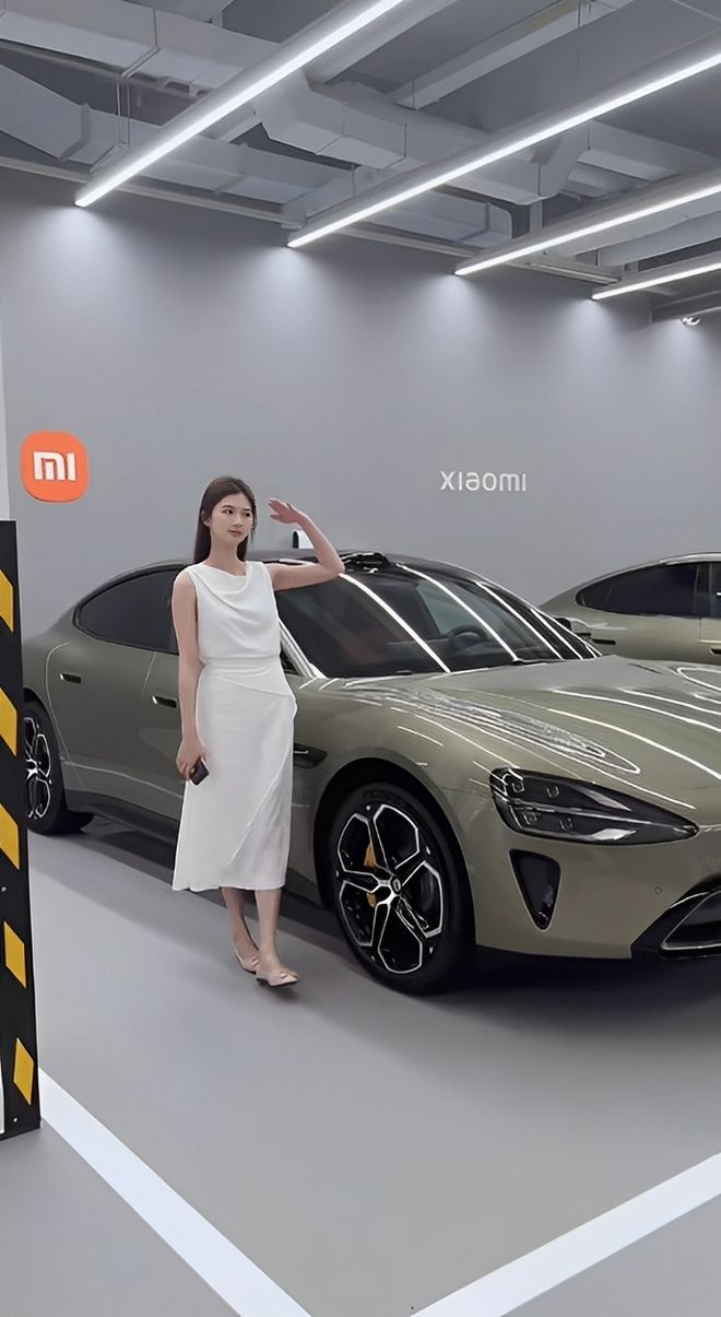 质量都这么高的吗？仙女也就长这样吧冰球突破游戏小米SU7的美女车主(图2)
